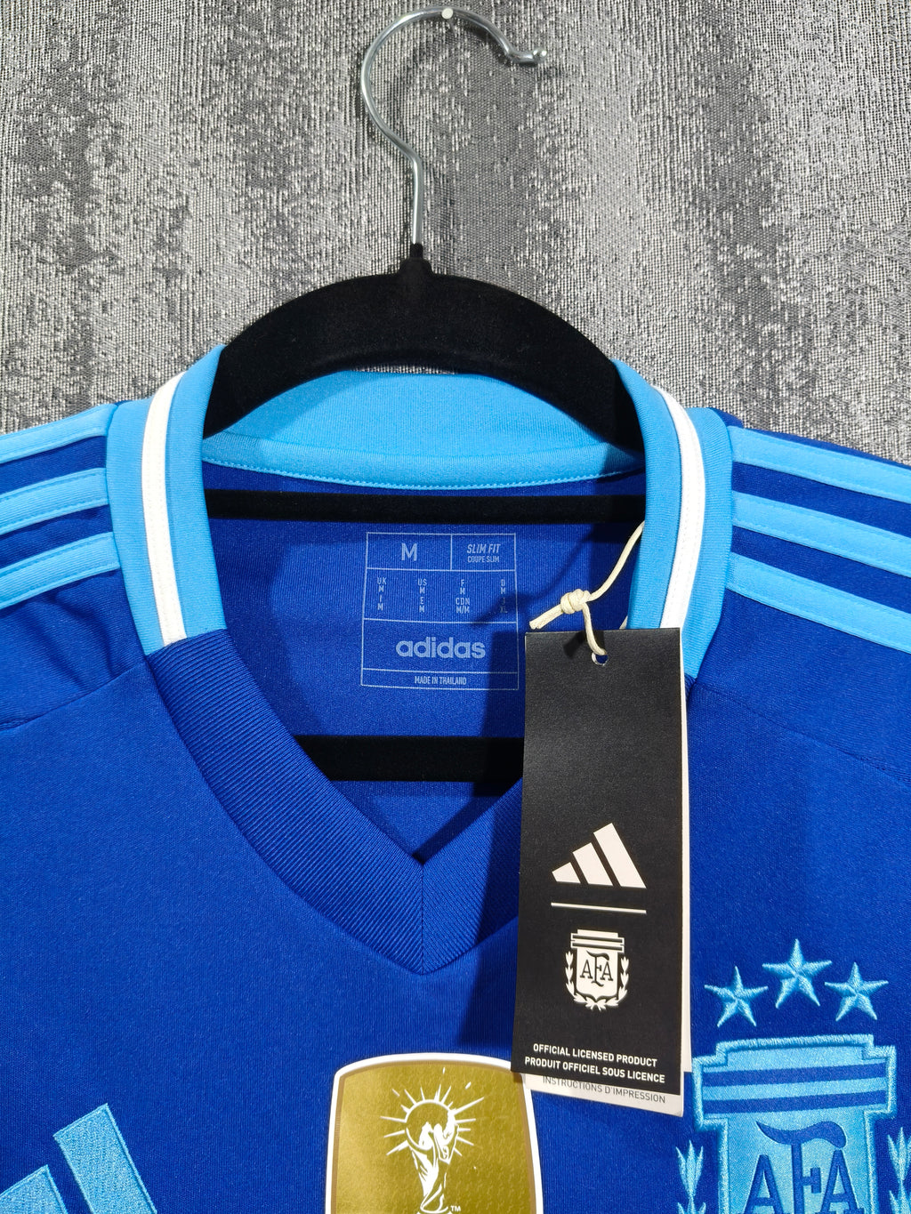 Jersey Argentina 2024 – etiqueta colgante de producto oficial