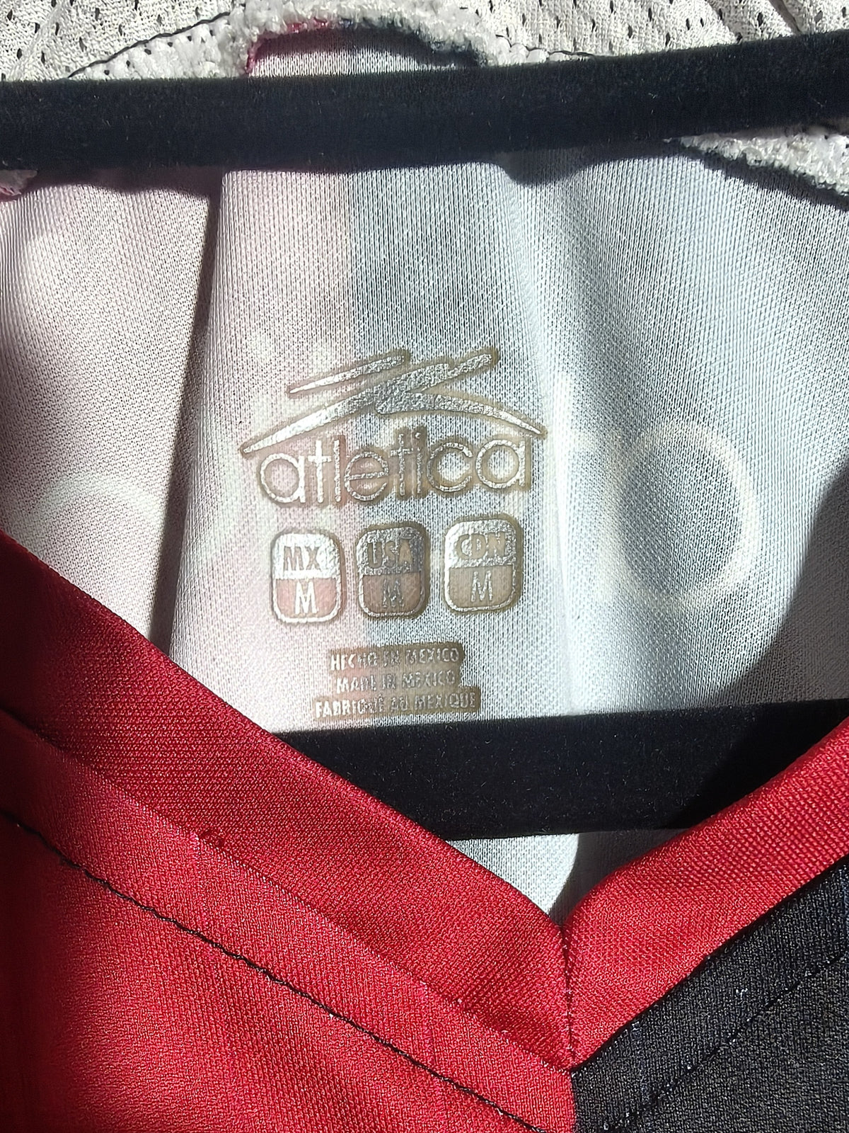Jersey Atlas 2007 – etiqueta de cuello talla M hecho en México